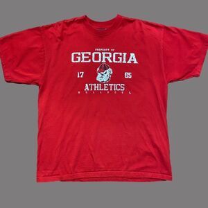 AS Sports Vintage UGA Georgia Bulldogs Collegiate Red White T-Shirt Men's XL